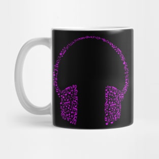 music notes headphone Mug